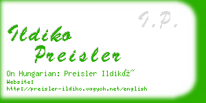 ildiko preisler business card